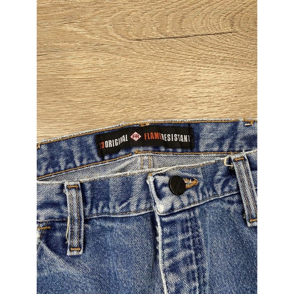 Wrangler FR Fire Resistant Relaxed Fit Jeans Mens 36x36 (Measures 34x33) Light - Picture 4 of 9